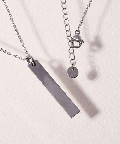MinoriTY（マイノリティ）の「プレートスチールネックレス（ネックレス・メンズ・ブラック/シルバー/ゴールド/ピンクゴールド・45cm）」の3枚目の写真