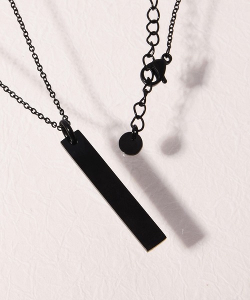 MinoriTY（マイノリティ）の「プレートスチールネックレス（ネックレス・メンズ・ブラック/シルバー/ゴールド/ピンクゴールド・45cm）」の2枚目の写真