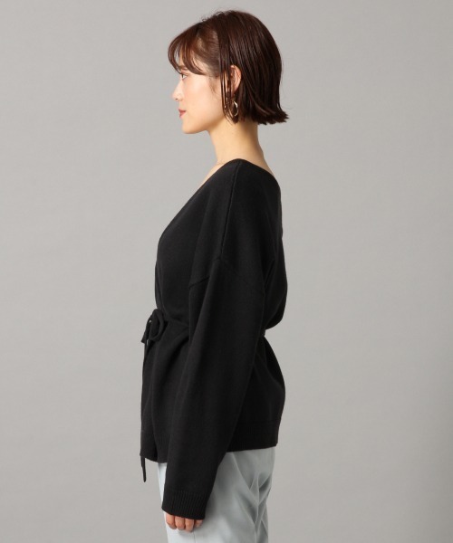 LOWRYS FARM（ローリーズファーム）の「カシュクールカーディガン　869940（カーディガン/ボレロ・レディース・ブラック/ブラウン/グリーン/アイボリー・FREE）」の8枚目の写真