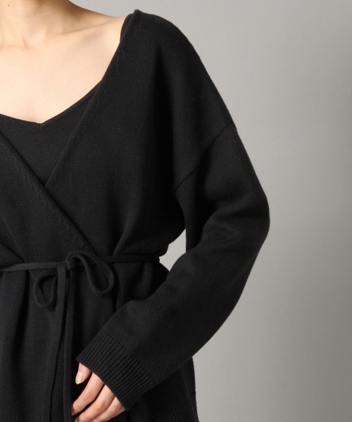 LOWRYS FARM（ローリーズファーム）の「カシュクールカーディガン　869940（カーディガン/ボレロ・レディース・ブラック/ブラウン/グリーン/アイボリー・FREE）」の11枚目の写真