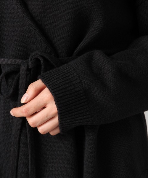 LOWRYS FARM（ローリーズファーム）の「カシュクールカーディガン　869940（カーディガン/ボレロ・レディース・ブラック/ブラウン/グリーン/アイボリー・FREE）」の10枚目の写真