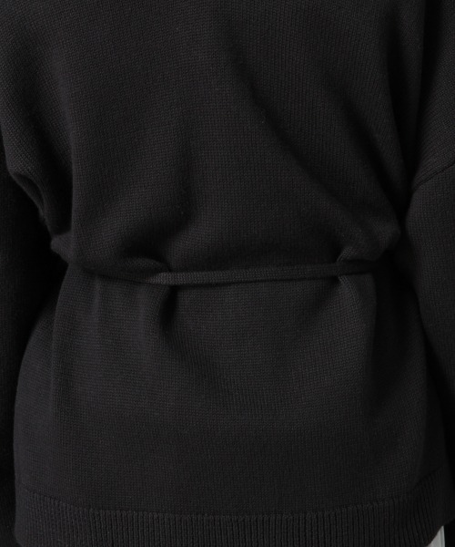 LOWRYS FARM（ローリーズファーム）の「カシュクールカーディガン　869940（カーディガン/ボレロ・レディース・ブラック/ブラウン/グリーン/アイボリー・FREE）」の9枚目の写真