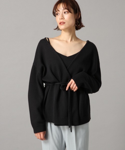 LOWRYS FARM（ローリーズファーム）の「カシュクールカーディガン　869940（カーディガン/ボレロ・レディース・ブラック/ブラウン/グリーン/アイボリー・FREE）」の20枚目の写真