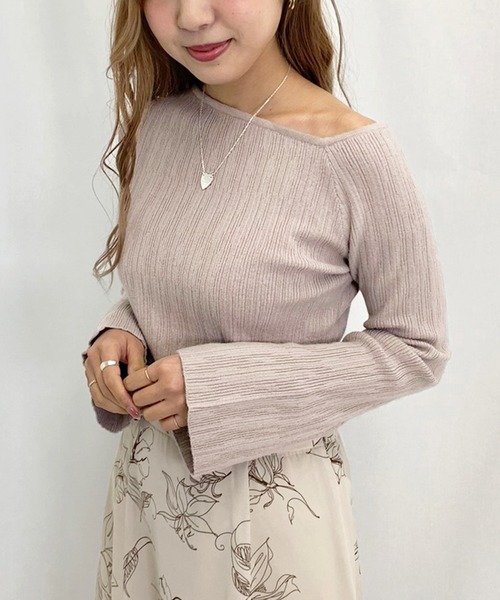 apres jour mignon(アプレジュールミニョン)の「クシュクシュワンショルニット【ZOZOTOWN限定アイテム】(ニット/セーター・レディース・ブラック/その他/モカ・フリー)」の3枚目の写真
