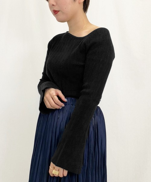 apres jour mignon(アプレジュールミニョン)の「クシュクシュワンショルニット【ZOZOTOWN限定アイテム】(ニット/セーター・レディース・ブラック/その他/モカ・フリー)」の5枚目の写真