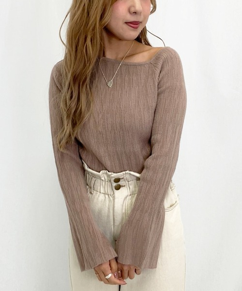 apres jour mignon(アプレジュールミニョン)の「クシュクシュワンショルニット【ZOZOTOWN限定アイテム】(ニット/セーター・レディース・ブラック/その他/モカ・フリー)」の7枚目の写真