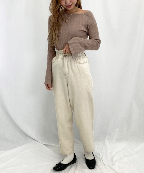 apres jour mignon(アプレジュールミニョン)の「クシュクシュワンショルニット【ZOZOTOWN限定アイテム】(ニット/セーター・レディース・ブラック/その他/モカ・フリー)」の10枚目の写真