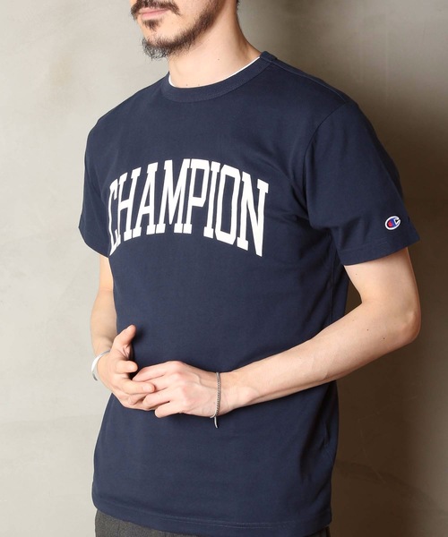 Champion(チャンピオン)の「【CHAMPION/チャンピオン】アーチデザイン ワンポイントブランドロゴ リラクシングシルエット ユニセックスサイジング 半袖Tシャツ C3-R321(Tシャツ/カットソー・メンズ・ネイビー/レッド/ホワイト/杢グレー/ブルー・X-LARGE/MEDIUM/LARGE)」の13枚目の写真