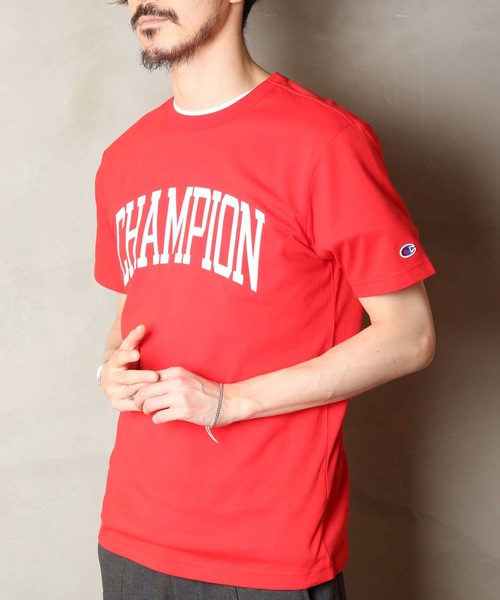 Champion(チャンピオン)の「【CHAMPION/チャンピオン】アーチデザイン ワンポイントブランドロゴ リラクシングシルエット ユニセックスサイジング 半袖Tシャツ C3-R321(Tシャツ/カットソー・メンズ・ネイビー/レッド/ホワイト/杢グレー/ブルー・X-LARGE/MEDIUM/LARGE)」の20枚目の写真