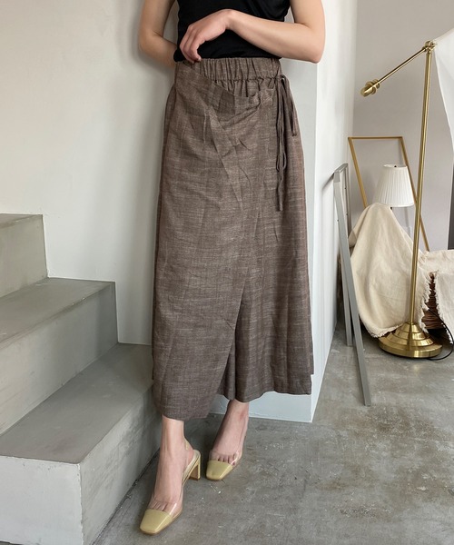 chuclla（チュクラ）の「【chuclla】Wide wrap linen pants sb-4 ex-101 chw1168（その他パンツ・レディース・モカ/ライトベージュ・FREE）」の17枚目の写真