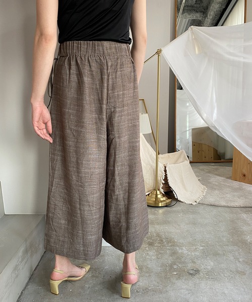 chuclla（チュクラ）の「【chuclla】Wide wrap linen pants sb-4 ex-101 chw1168（その他パンツ・レディース・モカ/ライトベージュ・FREE）」の16枚目の写真