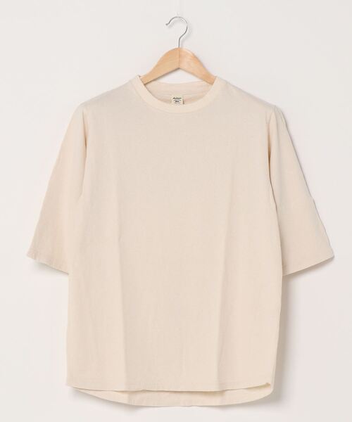 Jackman（ジャックマン）の「USA Cotton 1/2 Sleeve T-Shirt（Tシャツ/カットソー・メンズ・ブラック/ダークグレー/キナリ/イエロー/ブルー系その他/オリーブ/ホワイト/ベージュ/ダークパープル/スミクロ/ライトグレー/サンドグレー/ダークネイビー/サックスブルー/ケリーグリーン/サンドベージュ/ライラック/オフホワイト/ローズ/グリーン系その他2・LARGE/SMALL/MEDIUM/X-LARGE）」の4枚目の写真