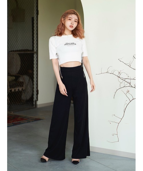 ダーリッチ darich ハートモチーフロングTシャツ BLK ダーリッチ darich ハートモチーフロングTシャツ BLK