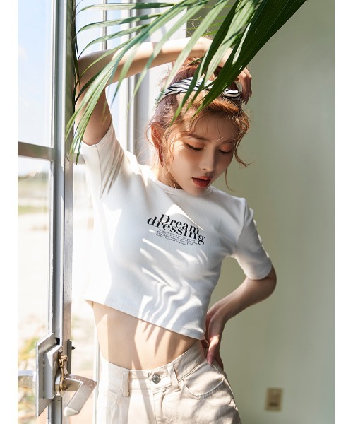 Darich（ダーリッチ）の「Dream Tシャツ（Tシャツ/カットソー・レディース・チャコールグレー/ピンク/アイボリー/ミント・FREE）」の14枚目の写真