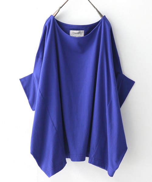 n'OrLABEL(ノアールレーベル)の「『変形デザインドルマンカットソー』(Tシャツ/カットソー・レディース・ブラック/テラコッタ/モカ/オフホワイト/ブルー/ワインレッド/チャコールグレー/パープル/ミント/ライトグリーン・FREE)」の13枚目の写真