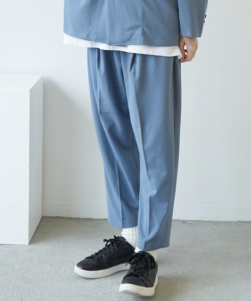 INNOCENT（イノセント）の「梨地 アンクルワイドテーパードパンツ（スラックス・メンズ・ブラウン/ベージュ/ブラック/ミント/ブルー/ライトベージュ/グレイッシュベージュ/ライトグレー/グレー系・MEDIUM/LARGE）」の9枚目の写真
