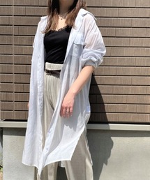 ap retro | シアーBIGロングシャツワンピース【ZOZOTOWN限定商品】(シャツワンピース)