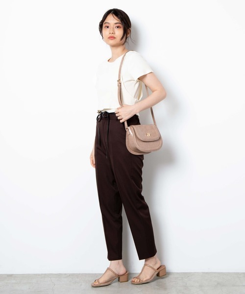 WEGO（ウィゴー）の「WEGO/クロコ型押しミニショルダーバッグ（ショルダーバッグ・レディース・ブラック/ベージュ/ライトブラウン・FREE）」の5枚目の写真