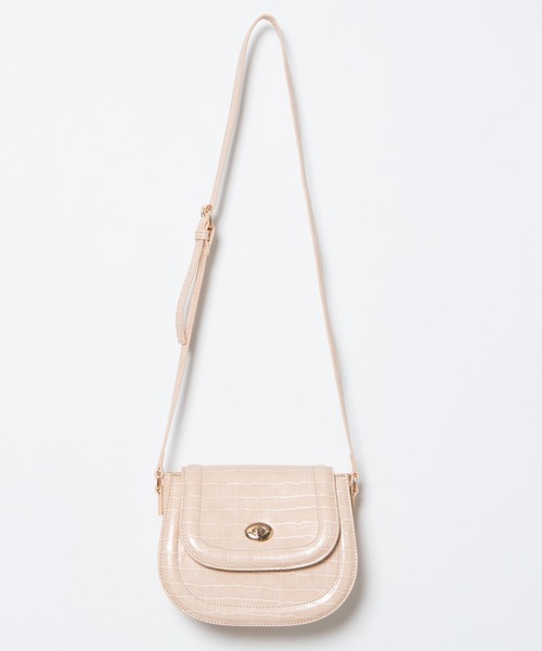 WEGO（ウィゴー）の「WEGO/クロコ型押しミニショルダーバッグ（ショルダーバッグ・レディース・ブラック/ベージュ/ライトブラウン・FREE）」の7枚目の写真