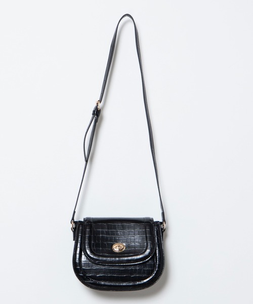 WEGO（ウィゴー）の「WEGO/クロコ型押しミニショルダーバッグ（ショルダーバッグ・レディース・ブラック/ベージュ/ライトブラウン・FREE）」の8枚目の写真