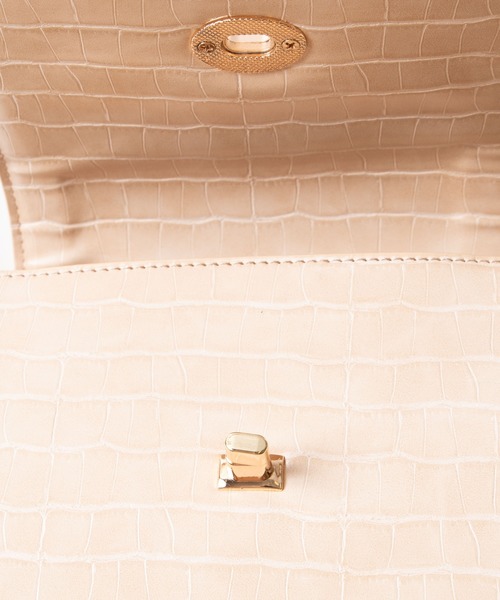 WEGO（ウィゴー）の「WEGO/クロコ型押しミニショルダーバッグ（ショルダーバッグ・レディース・ブラック/ベージュ/ライトブラウン・FREE）」の11枚目の写真