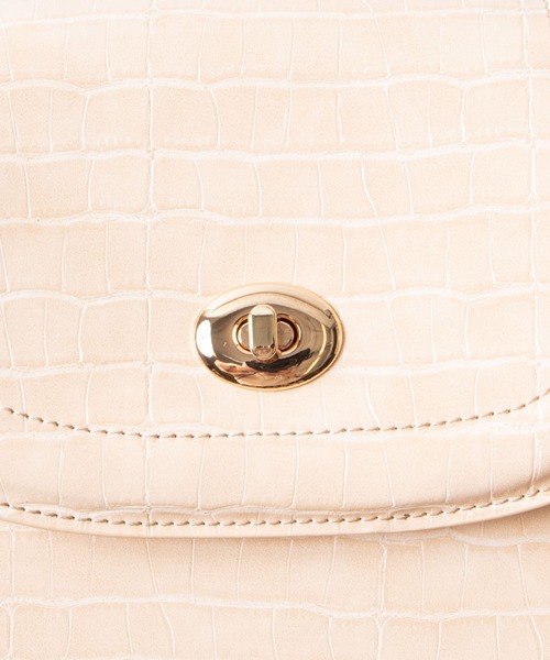 WEGO（ウィゴー）の「WEGO/クロコ型押しミニショルダーバッグ（ショルダーバッグ・レディース・ブラック/ベージュ/ライトブラウン・FREE）」の16枚目の写真