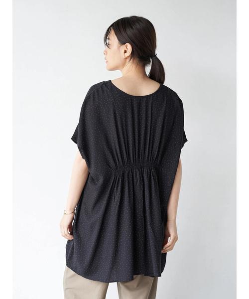 AMERICAN HOLIC(アメリカンホリック)の「2WAYウエストギャザーチュニック *〇(Tシャツ/カットソー・レディース・その他14/ブラック系その他/ドット・FREE)」の4枚目の写真