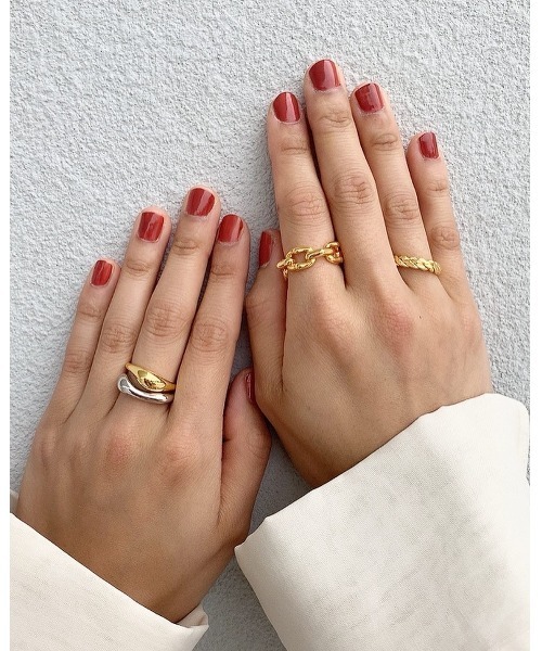 mou（モウ）の「シンプルツイストリング（リング・レディース・シルバー/ゴールド・FREE）」の3枚目の写真