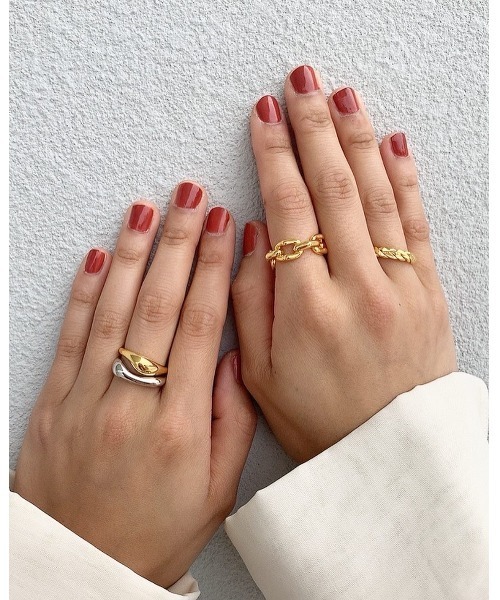 mou（モウ）の「シンプルツイストリング（リング・レディース・シルバー/ゴールド・FREE）」の5枚目の写真