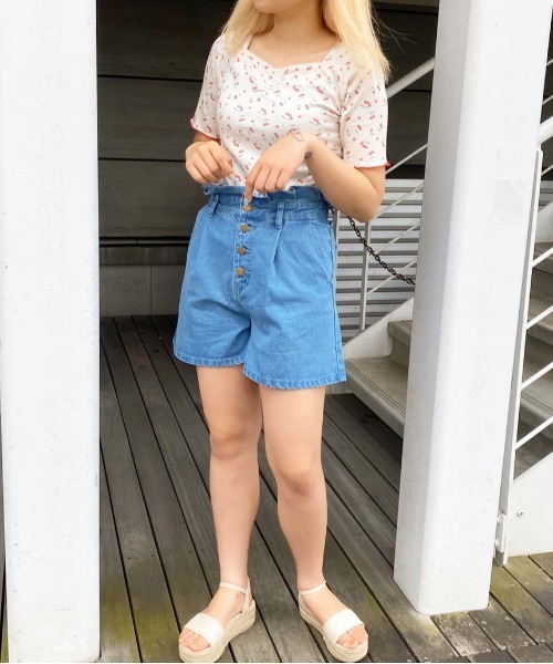 apres jour(アプレジュール)の「ちびモチーフくしゅくしゅTシャツ【ZOZOTOWN限定アイテム】【7AP】(Tシャツ/カットソー・レディース・ベージュ/オフホワイト/ミント・フリー)」の10枚目の写真