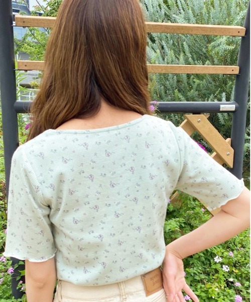 apres jour(アプレジュール)の「ちびモチーフくしゅくしゅTシャツ【ZOZOTOWN限定アイテム】【7AP】(Tシャツ/カットソー・レディース・ベージュ/オフホワイト/ミント・フリー)」の17枚目の写真