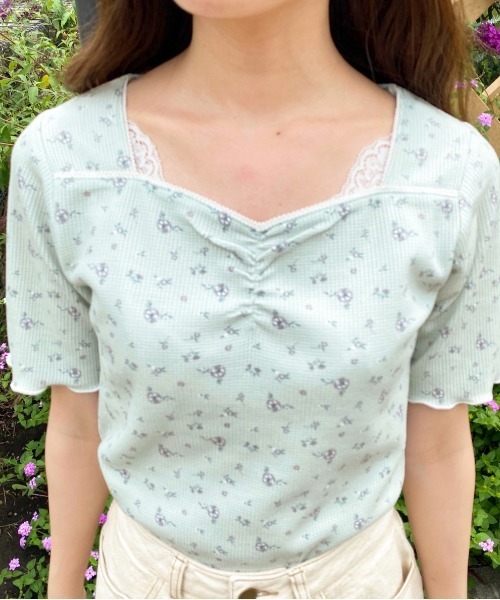 apres jour(アプレジュール)の「ちびモチーフくしゅくしゅTシャツ【ZOZOTOWN限定アイテム】【7AP】(Tシャツ/カットソー・レディース・ベージュ/オフホワイト/ミント・フリー)」の19枚目の写真