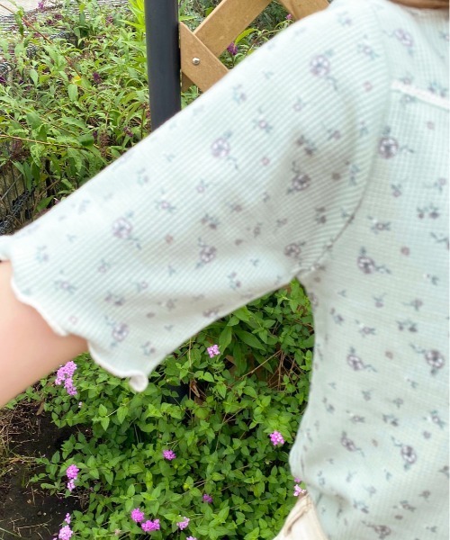 apres jour(アプレジュール)の「ちびモチーフくしゅくしゅTシャツ【ZOZOTOWN限定アイテム】【7AP】(Tシャツ/カットソー・レディース・ベージュ/オフホワイト/ミント・フリー)」の6枚目の写真