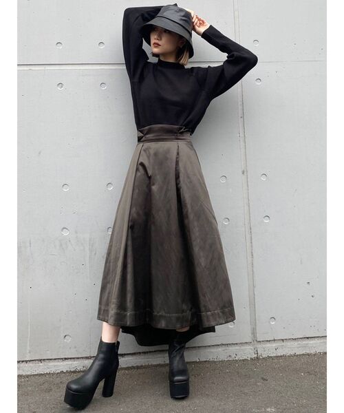 MURUA（ムルーア）の「ワイドベルトボリュームスカート（スカート・レディース・ダークグレー/ベージュ/その他1・FREE）」の5枚目の写真