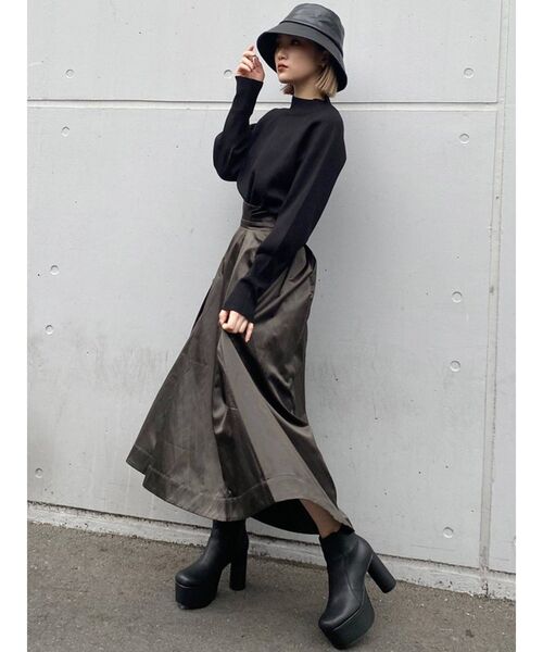 MURUA（ムルーア）の「ワイドベルトボリュームスカート（スカート・レディース・ダークグレー/ベージュ/その他1・FREE）」の6枚目の写真