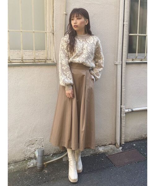 MURUA（ムルーア）の「ワイドベルトボリュームスカート（スカート・レディース・ダークグレー/ベージュ/その他1・FREE）」の9枚目の写真