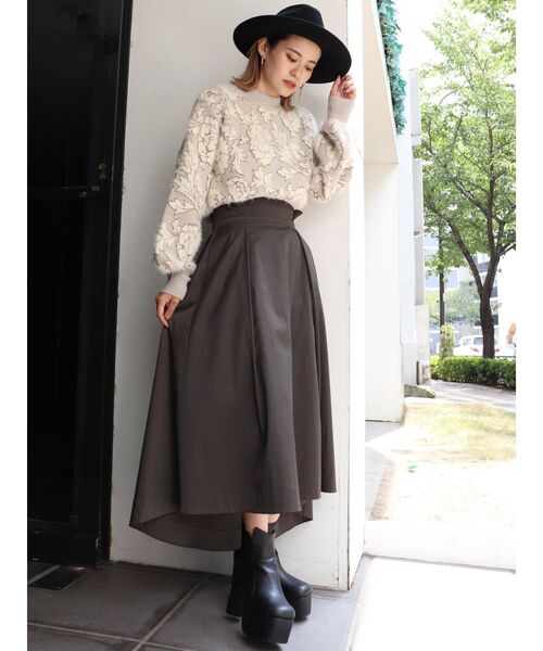 MURUA（ムルーア）の「ワイドベルトボリュームスカート（スカート・レディース・ダークグレー/ベージュ/その他1・FREE）」の19枚目の写真