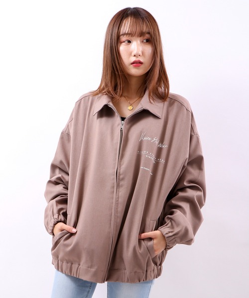 VISION STREET WEAR（ヴィジョンストリートウェア）の「VISION STREET WEAR　スウィングトップジャケット ハリントンジャケット（ブルゾン・メンズ・チャコール/ベージュ/チェック/その他・M/L/LL）」の3枚目の写真