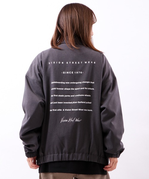 VISION STREET WEAR（ヴィジョンストリートウェア）の「VISION STREET WEAR　スウィングトップジャケット ハリントンジャケット（ブルゾン・メンズ・チャコール/ベージュ/チェック/その他・M/L/LL）」の2枚目の写真