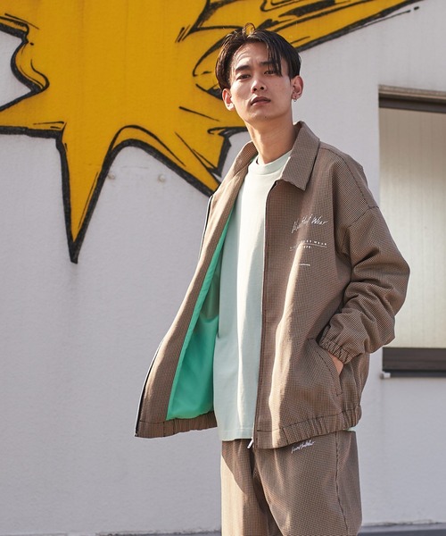 VISION STREET WEAR（ヴィジョンストリートウェア）の「VISION STREET WEAR　スウィングトップジャケット ハリントンジャケット（ブルゾン・メンズ・チャコール/ベージュ/チェック/その他・M/L/LL）」の5枚目の写真
