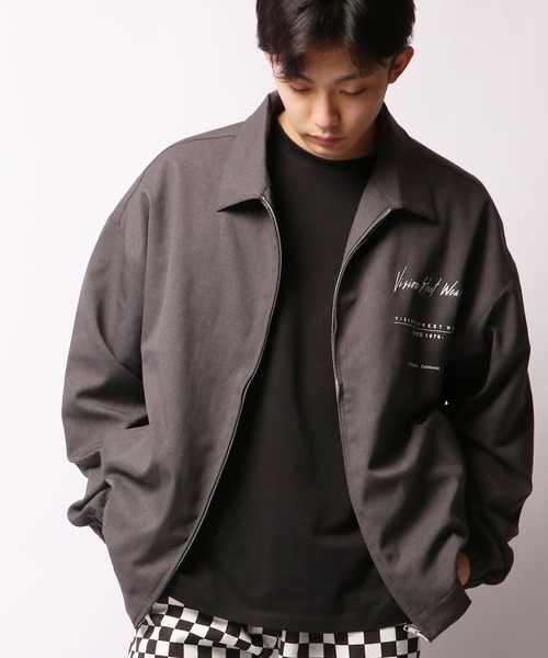 VISION STREET WEAR（ヴィジョンストリートウェア）の「VISION STREET WEAR　スウィングトップジャケット ハリントンジャケット（ブルゾン・メンズ・チャコール/ベージュ/チェック/その他・M/L/LL）」の20枚目の写真
