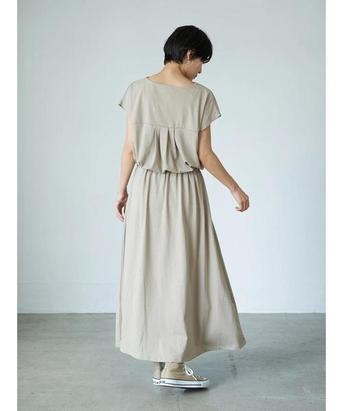 AMERICAN HOLIC（アメリカンホリック）の「Vネックウエスト切り替えフレンチスリーブカットワンピース　＊〇（ワンピース・レディース・グリーン/ブラウン/ネイビー/グレー・FREE）」の20枚目の写真