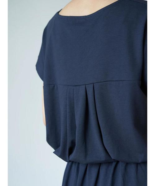 AMERICAN HOLIC（アメリカンホリック）の「Vネックウエスト切り替えフレンチスリーブカットワンピース　＊〇（ワンピース・レディース・グリーン/ブラウン/ネイビー/グレー・FREE）」の5枚目の写真