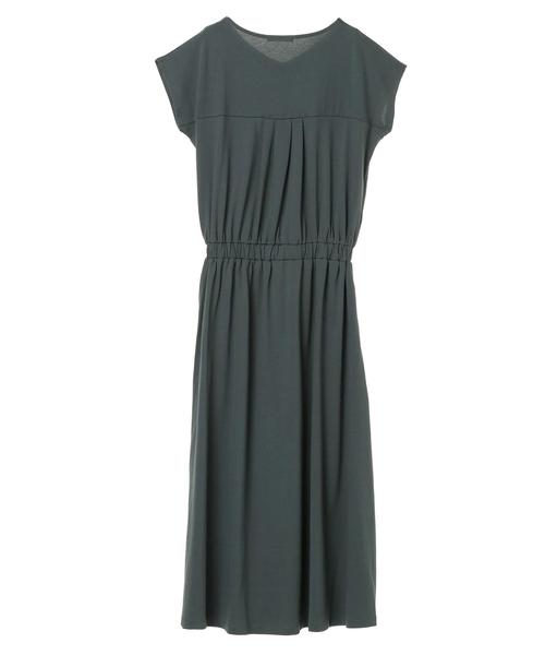 AMERICAN HOLIC（アメリカンホリック）の「Vネックウエスト切り替えフレンチスリーブカットワンピース　＊〇（ワンピース・レディース・グリーン/ブラウン/ネイビー/グレー・FREE）」の6枚目の写真