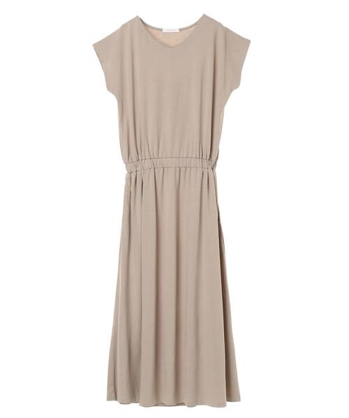 AMERICAN HOLIC（アメリカンホリック）の「Vネックウエスト切り替えフレンチスリーブカットワンピース　＊〇（ワンピース・レディース・グリーン/ブラウン/ネイビー/グレー・FREE）」の10枚目の写真