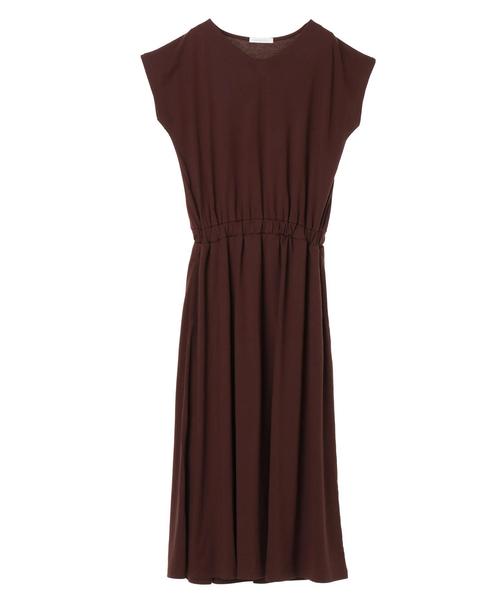 AMERICAN HOLIC（アメリカンホリック）の「Vネックウエスト切り替えフレンチスリーブカットワンピース　＊〇（ワンピース・レディース・グリーン/ブラウン/ネイビー/グレー・FREE）」の11枚目の写真