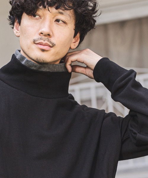 CAMBIO(カンビオ)の「msw805-Turtle Neck Loose Sweat Pullover プルオーバー(スウェット・メンズ・ブラック/ブラウン系その他/チャコール/キナリ・S/M/L)」の21枚目の写真
