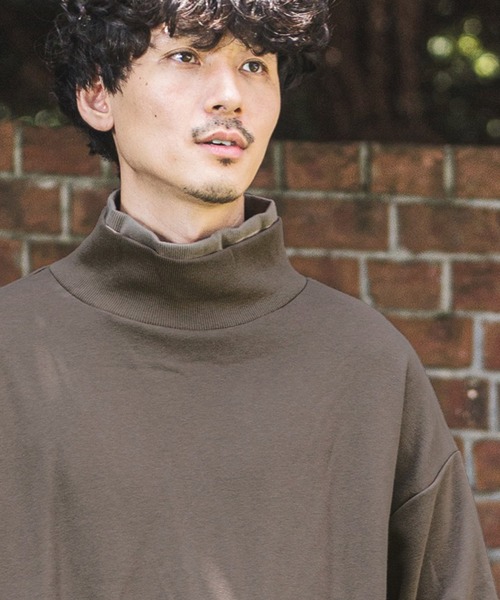 CAMBIO(カンビオ)の「msw805-Turtle Neck Loose Sweat Pullover プルオーバー(スウェット・メンズ・ブラック/ブラウン系その他/チャコール/キナリ・S/M/L)」の15枚目の写真