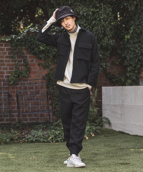 CAMBIO(カンビオ)の「msw805-Turtle Neck Loose Sweat Pullover プルオーバー(スウェット・メンズ・ブラック/ブラウン系その他/チャコール/キナリ・S/M/L)」の13枚目の写真