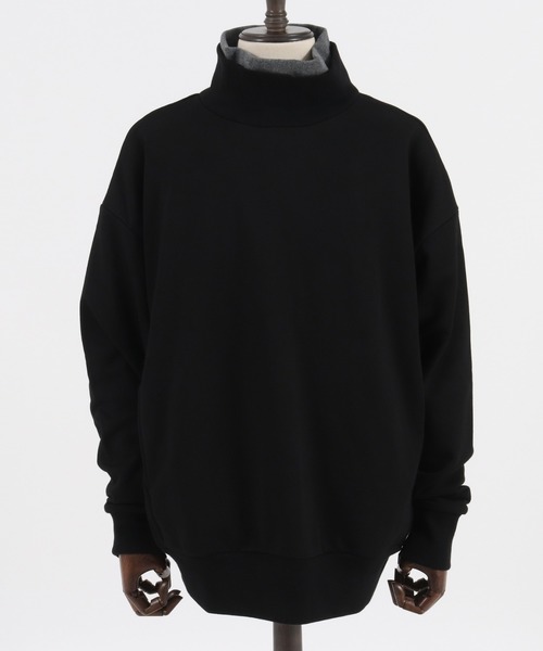 CAMBIO(カンビオ)の「msw805-Turtle Neck Loose Sweat Pullover プルオーバー(スウェット・メンズ・ブラック/ブラウン系その他/チャコール/キナリ・S/M/L)」の14枚目の写真